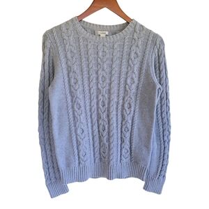L.L. Bean Gray Cable Knit Sweater